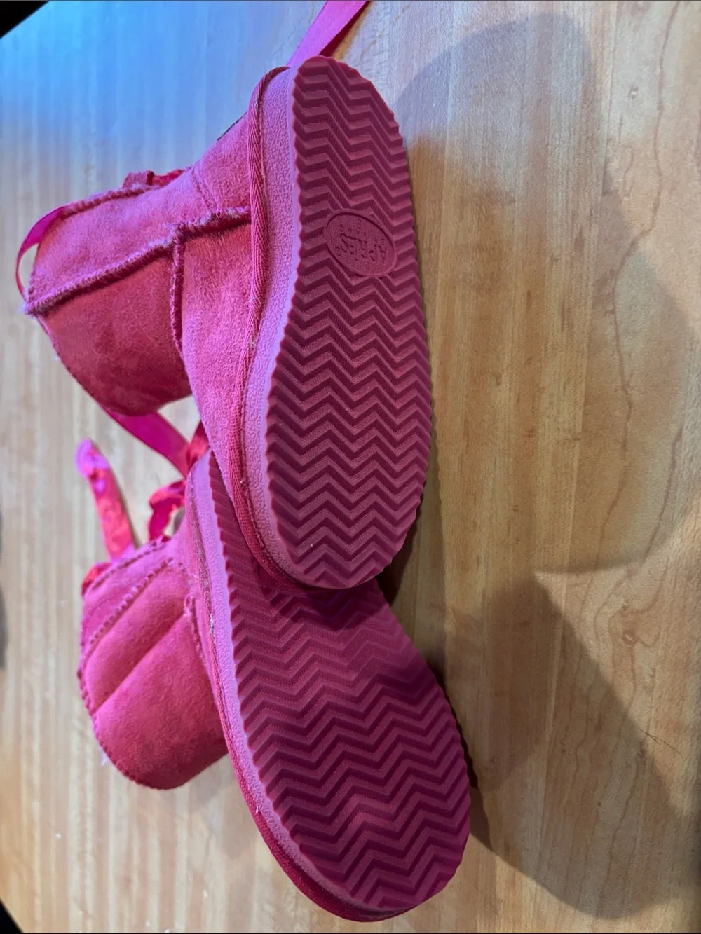Kids Pink Fuzzy Winter Boots